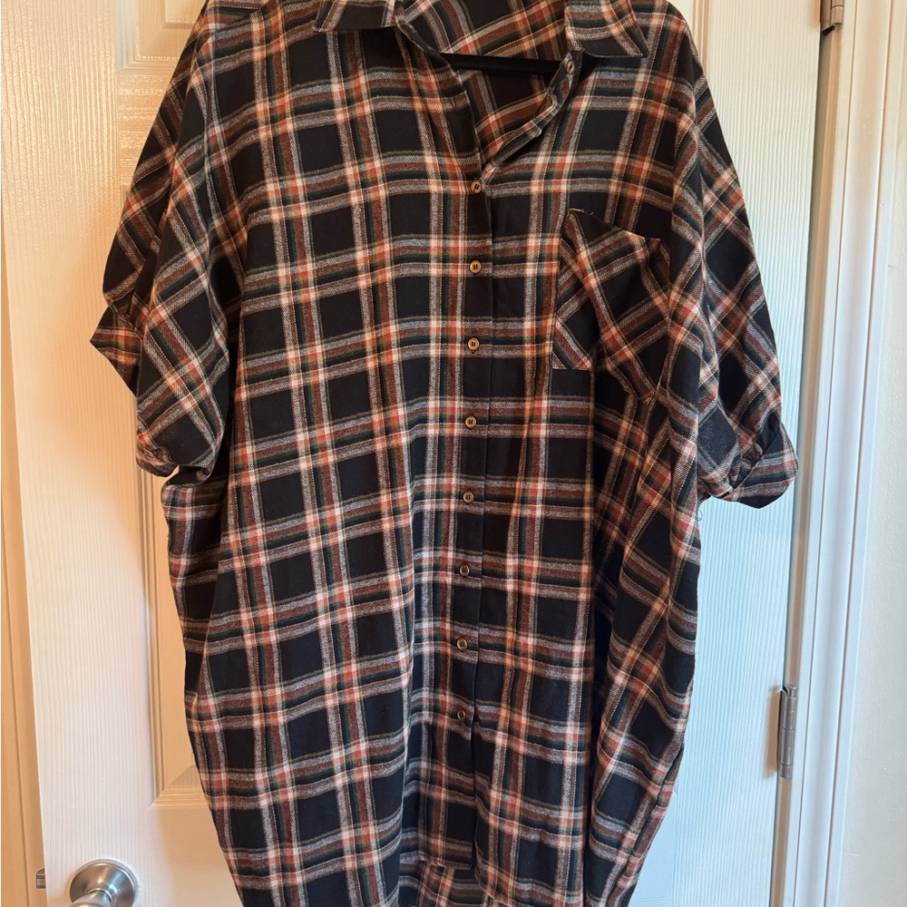 Entro Black and Brown Casual Button Down Shirt